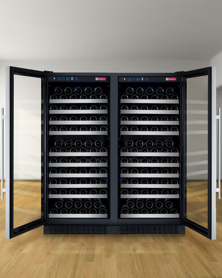 Allavino - 47" 256-Bottle Dual-Zone Wine Cooler (BF 2X-VSWR128-1S20) - FlexCount II Tru-Vino