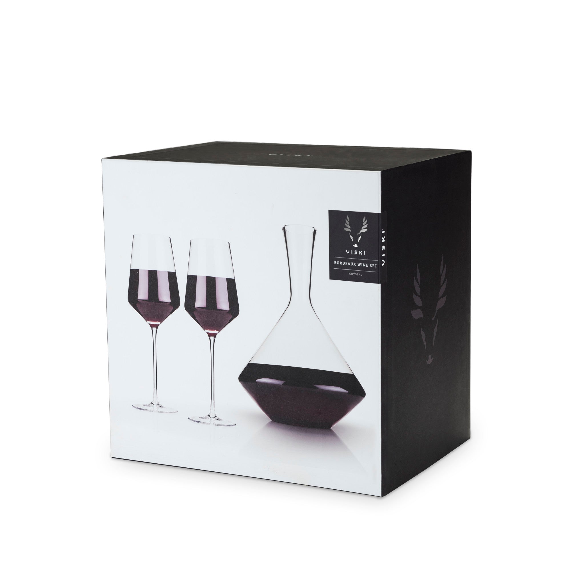 3-Piece Angled Crystal Bordeaux Set by Viski® (5208) Drinkware Viski