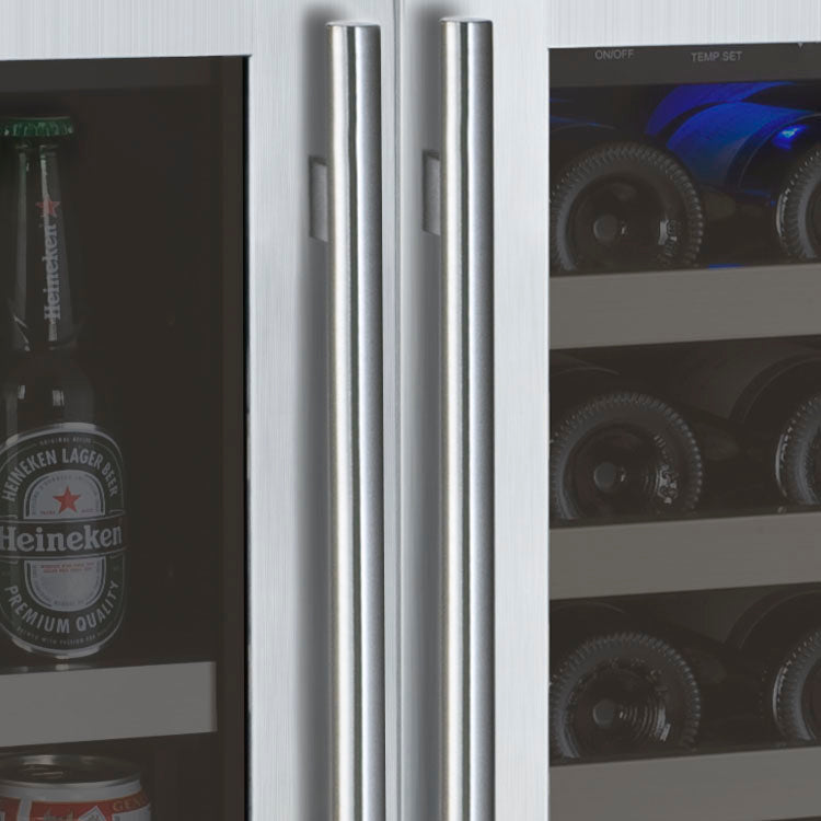 Allavino - 47"  56-Bottle/154 Can Dual-Zone FlexCount II Series Side by Side Wine & Beverage Center (BF 3Z-VSWB24-2S20)