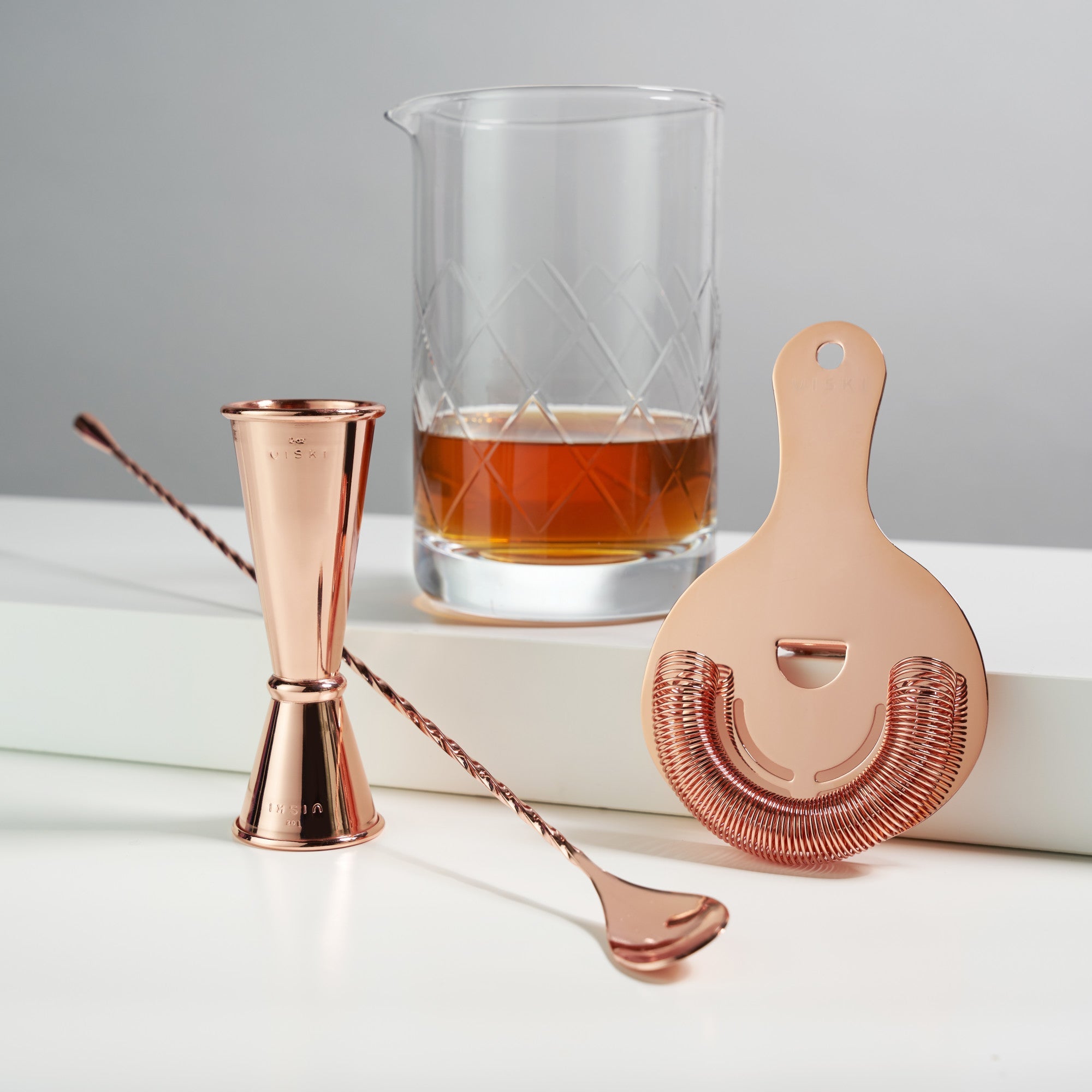 4-Piece Copper Mixologist Barware Set by Viski® (5427) Liquor Accessories Viski