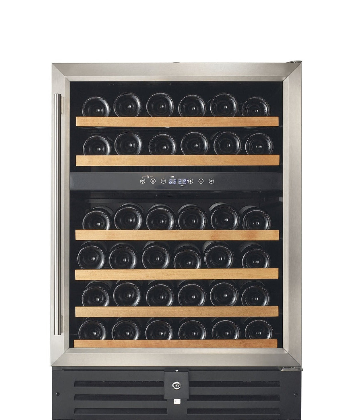 Smith & Hanks - 24" 46-Bottle Dual-Zone Stainless Steel Trim Glass Door Wine Cooler (RE100002)