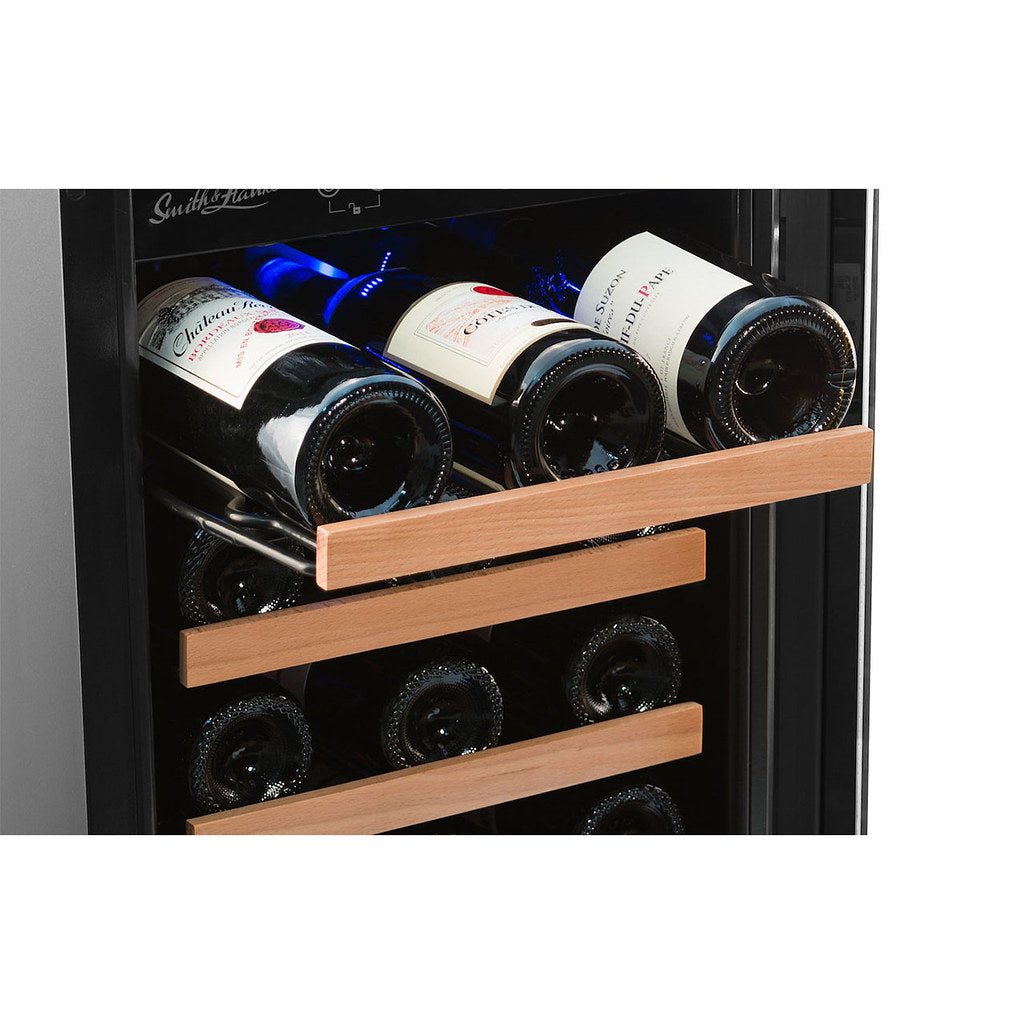 Smith & Hanks - 15" 32-Bottle Dual-Zone Built-in/Freestanding Wine Fridge Glass Door (RE100006)
