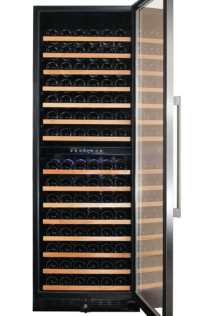 Smith & Hanks - 24" 166-Bottle Dual-Zone Wine Cooler Stainless Steel Trim Glass Door (RE100004)