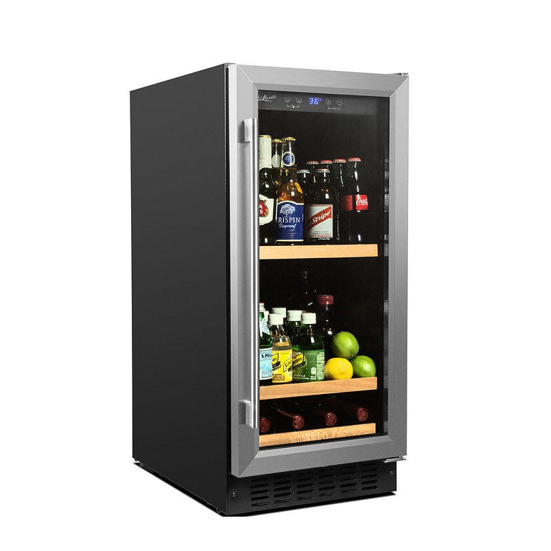 Smith & Hanks - 15" 90 Can Single-Zone Built-in/Freestanding Glass Door Beverage Center (RE100019)