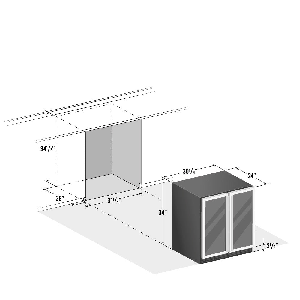Smith & Hanks - 32" Dual-Zone Built-in/Freestanding Wine & Beverage Center (RE100018)