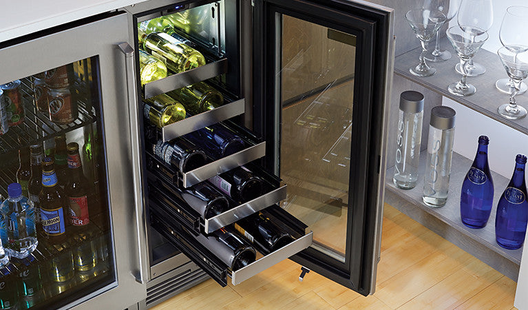 Perlick - 15" 20-Bottle Single-Zone Indoor Undercounter Stainless Steel Wine Cooler (HP15WS-4)