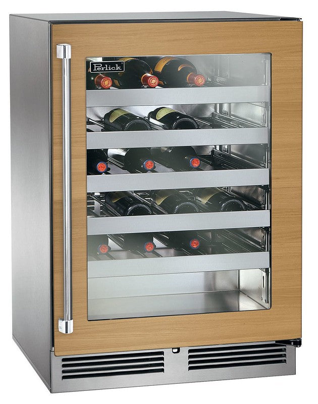 Perlick - 24" 40-Bottle Single-Zone Indoor Undercounter Stainless Steel Wine Cooler (HP24WS-4)
