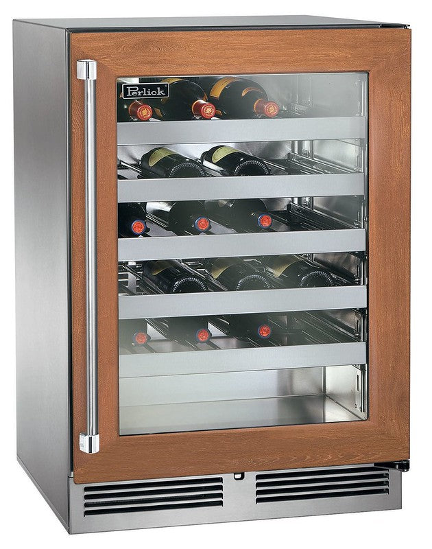 Perlick - 24" 40-Bottle Single-Zone Outdoor Undercounter Stainless Steel Wine Cooler (HP24WO-4)