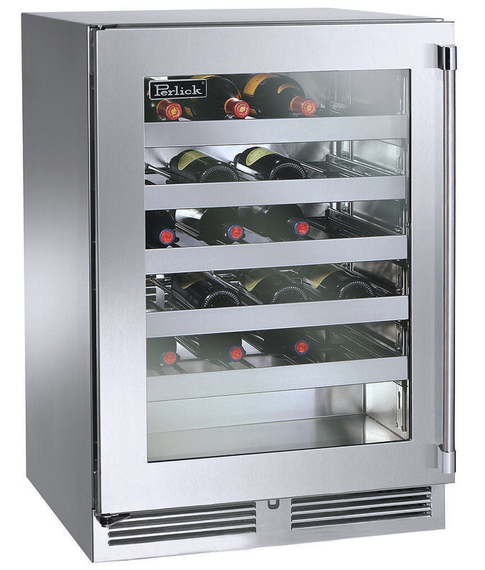 Perlick - 24" 40-Bottle Single-Zone Indoor Undercounter C-Series Stainless Steel Wine Cooler (HC24WB-4)