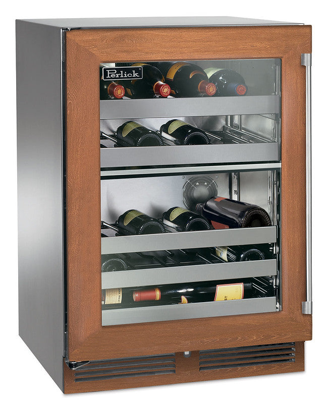 Perlick - 24" 32-Bottle Dual-Zone Outdoor Undercounter Stainless Steel Wine Cooler (HP24DO-4)