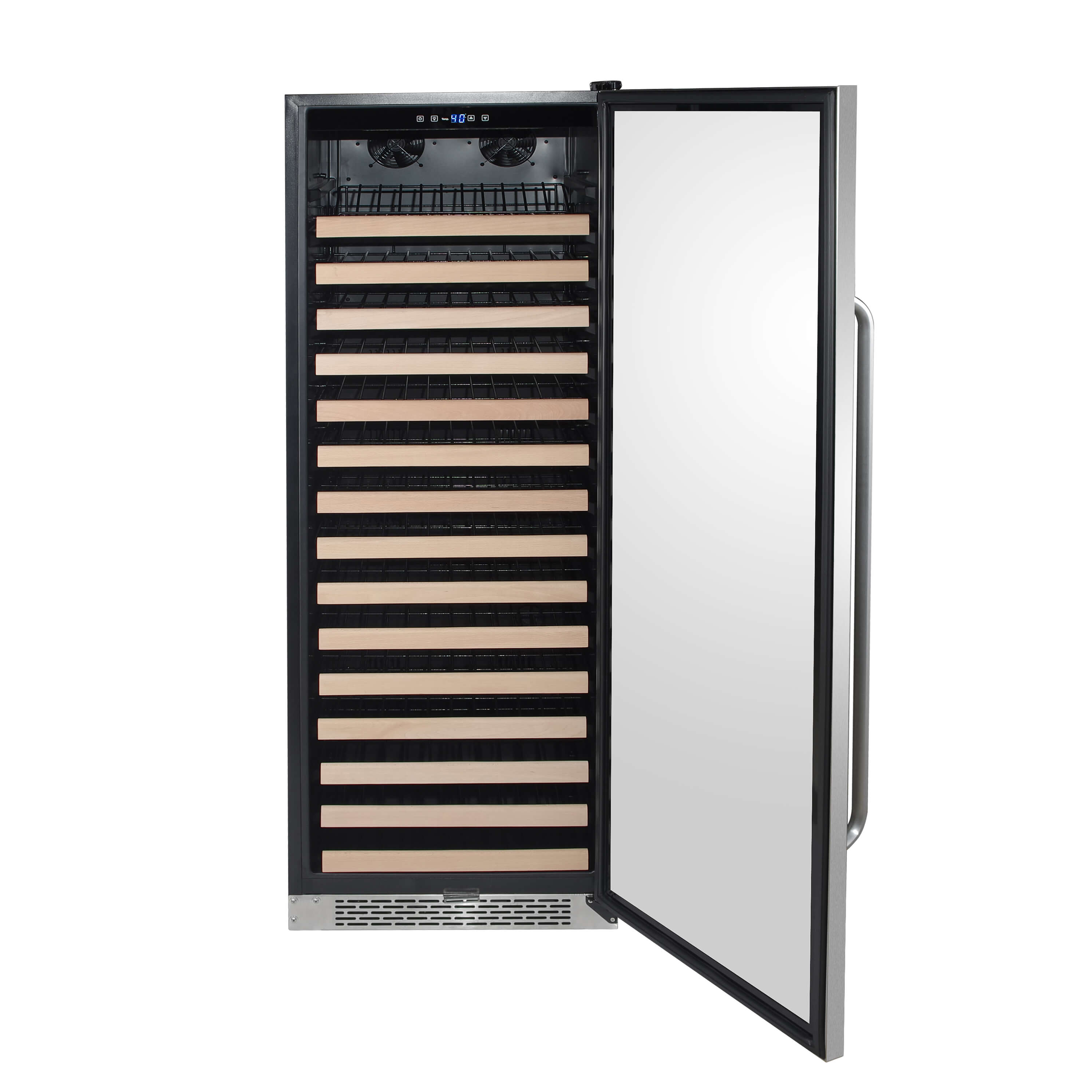 Whynter - 24" 166-Bottle Single-Zone Built-in Stainless Steel Wine Cooler (BWR-1662SD)