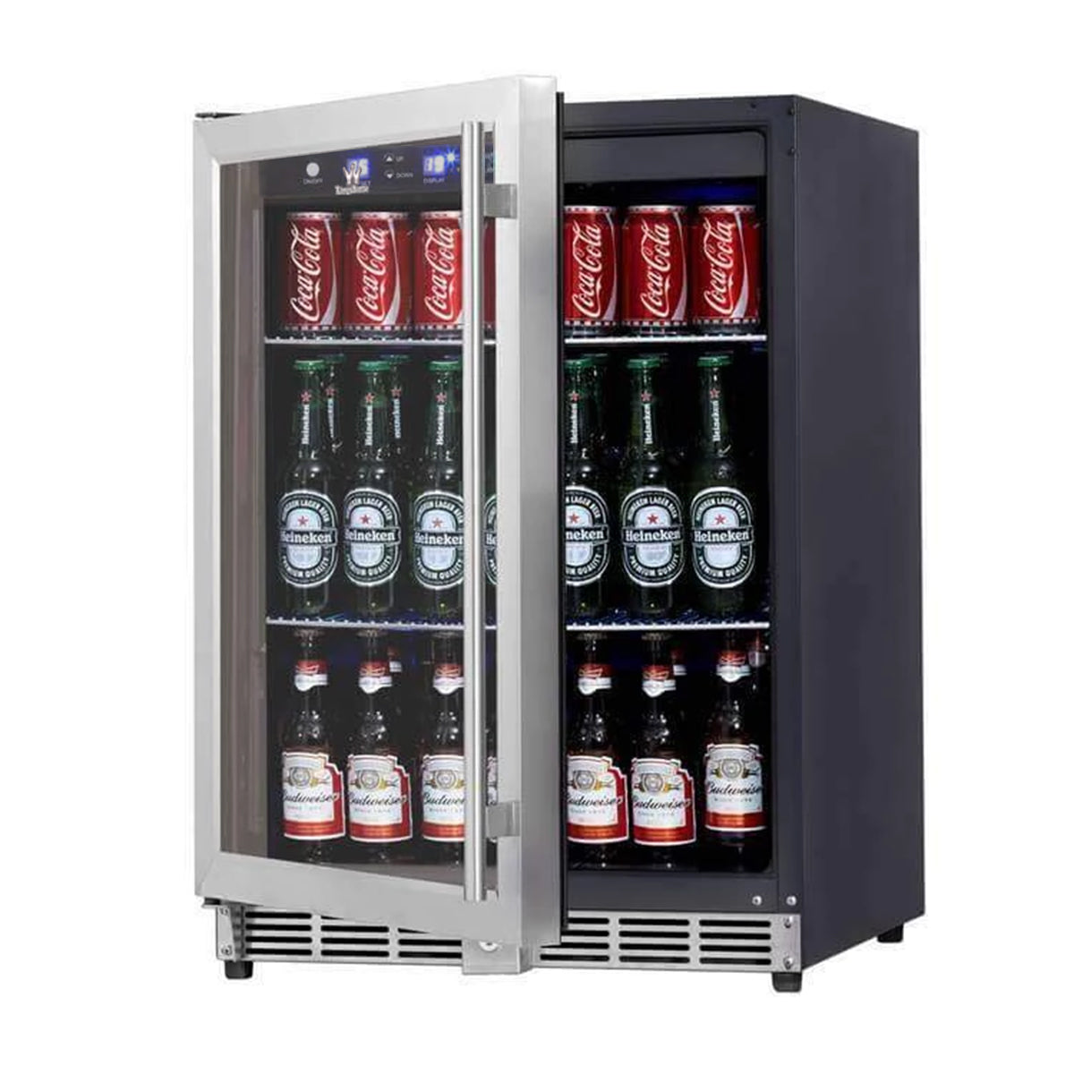 KingsBottle - 24" 203 Can Built-in/Freestanding Glass Door Beverage Center (KBU50BX)