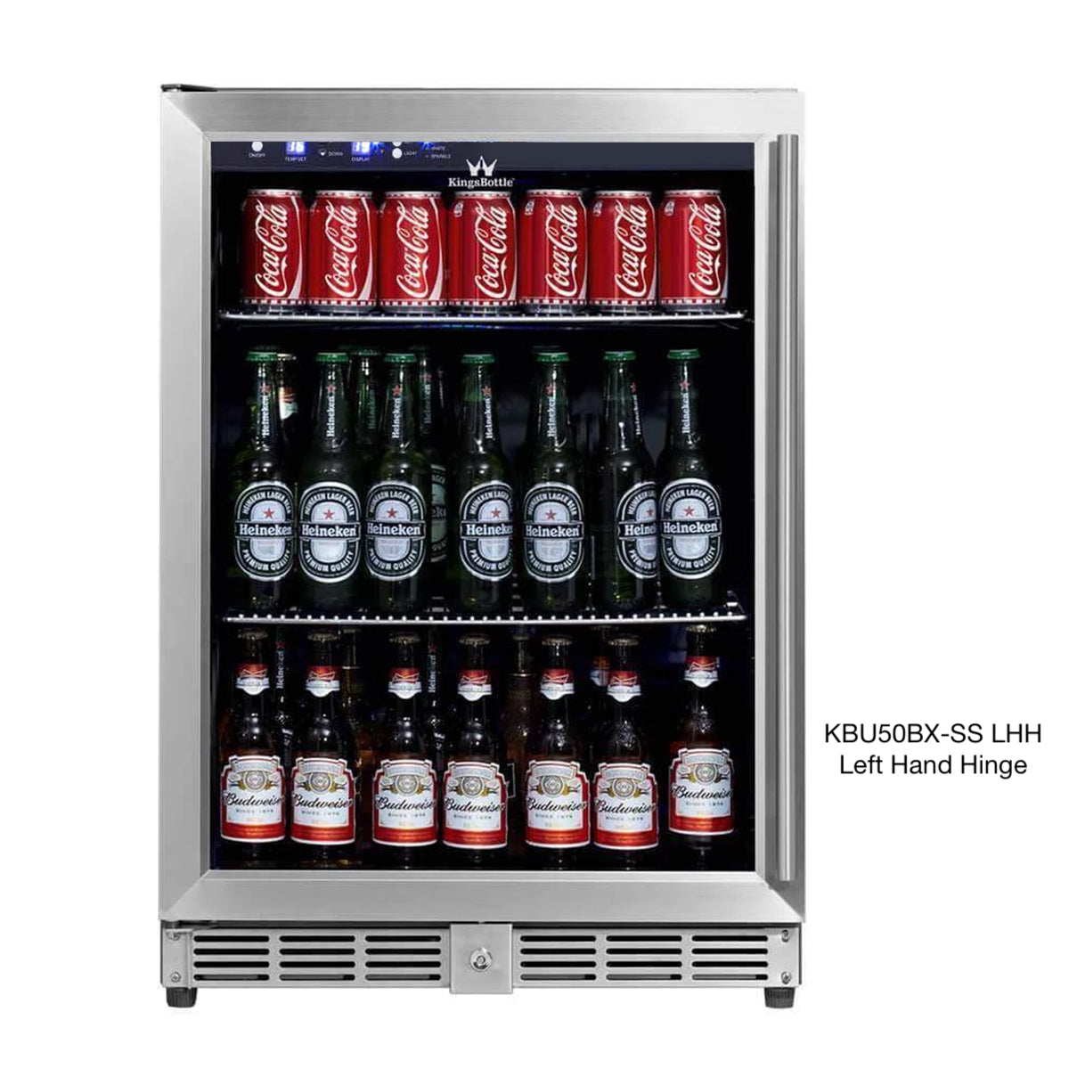 KingsBottle - 24" 203 Can Built-in/Freestanding Glass Door Beverage Center (KBU50BX)