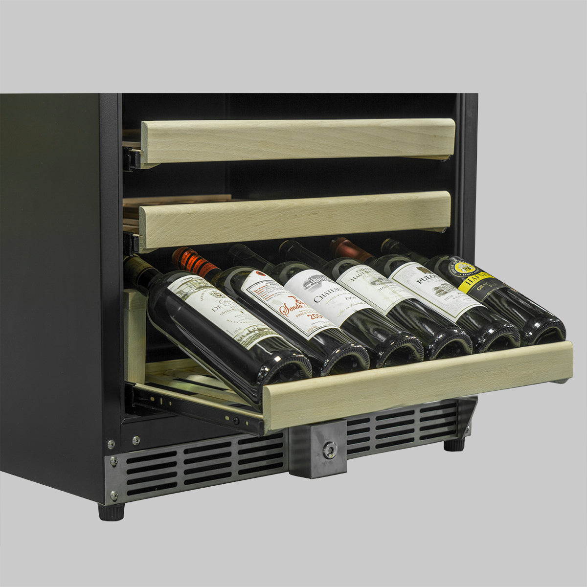 KingsBottle - 24" 44-Bottle Dual-Zone Built-in/Freestanding Wine Cooler (KBU50DX)