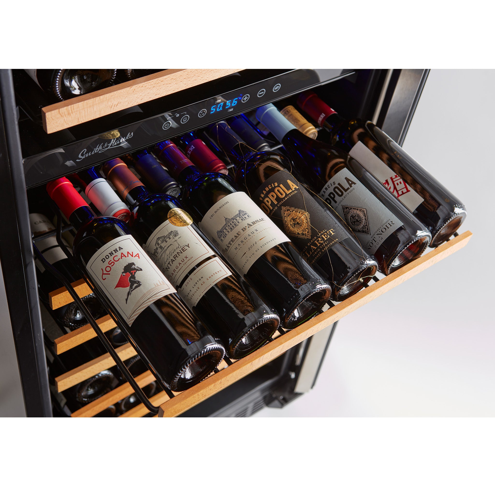 Smith & Hanks - 24" 166-Bottle Dual-Zone Wine Cooler Stainless Steel Trim Glass Door (RE100004)