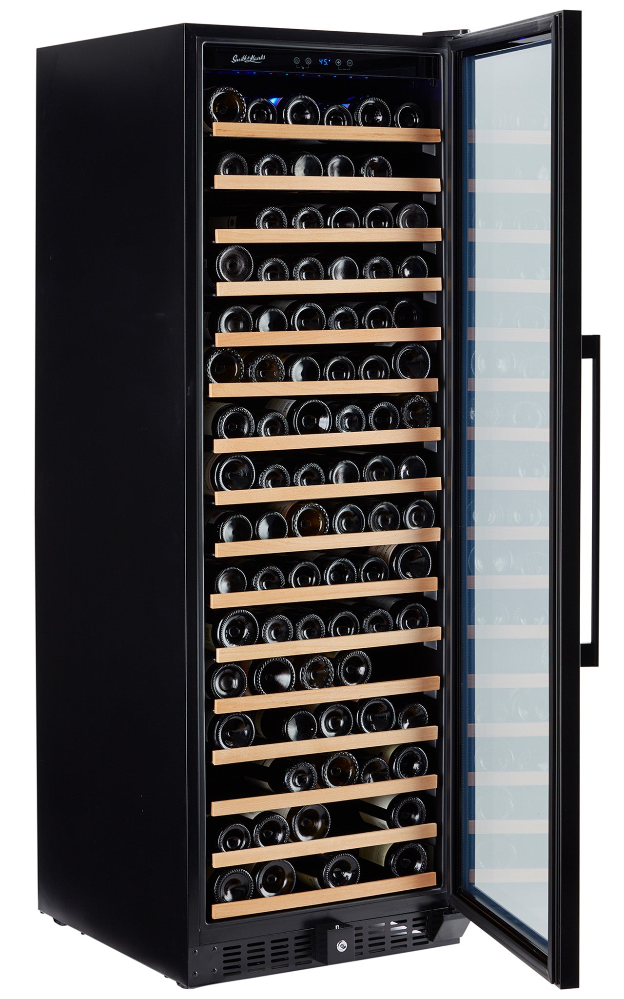 Smith & Hanks - 24" 166 Bottle Single Zone Black Stainless Steel Wine Cooler (RE55003)