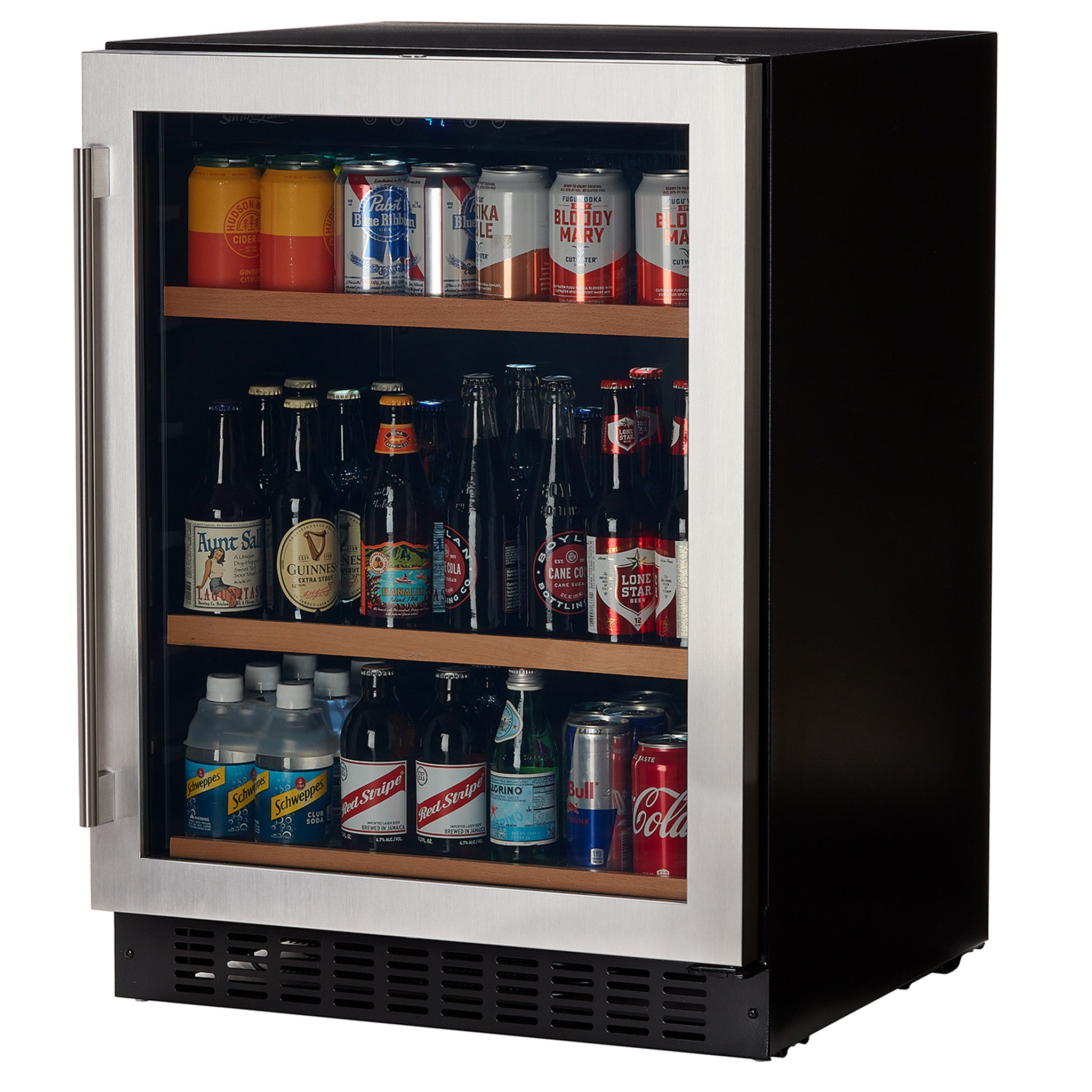 Smith & Hanks - 24" 176 Can Premier Single Zone Under Counter Beverage Center with Seamless Stainless Steel Trim Door (RE100121)