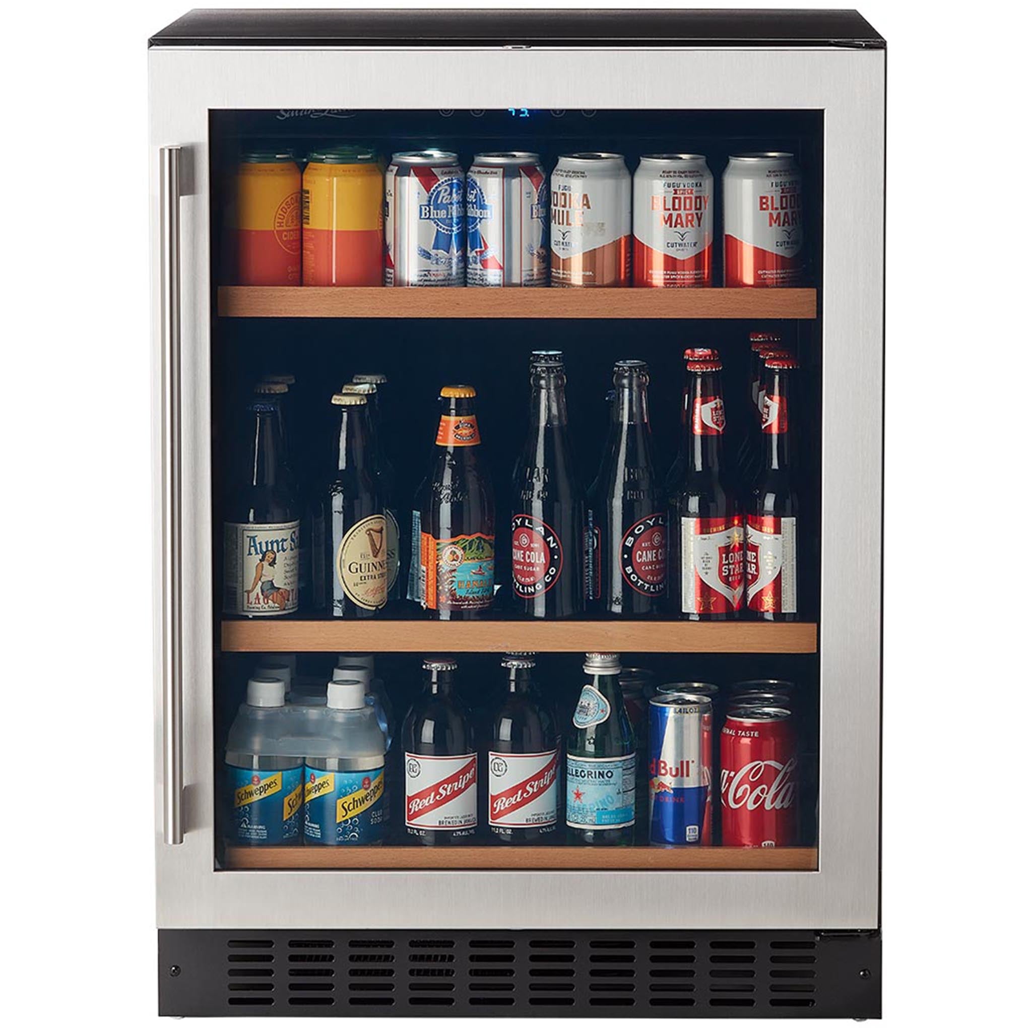 Smith & Hanks - 24" 176 Can Premier Single Zone Under Counter Beverage Center with Seamless Stainless Steel Trim Door (RE100121)