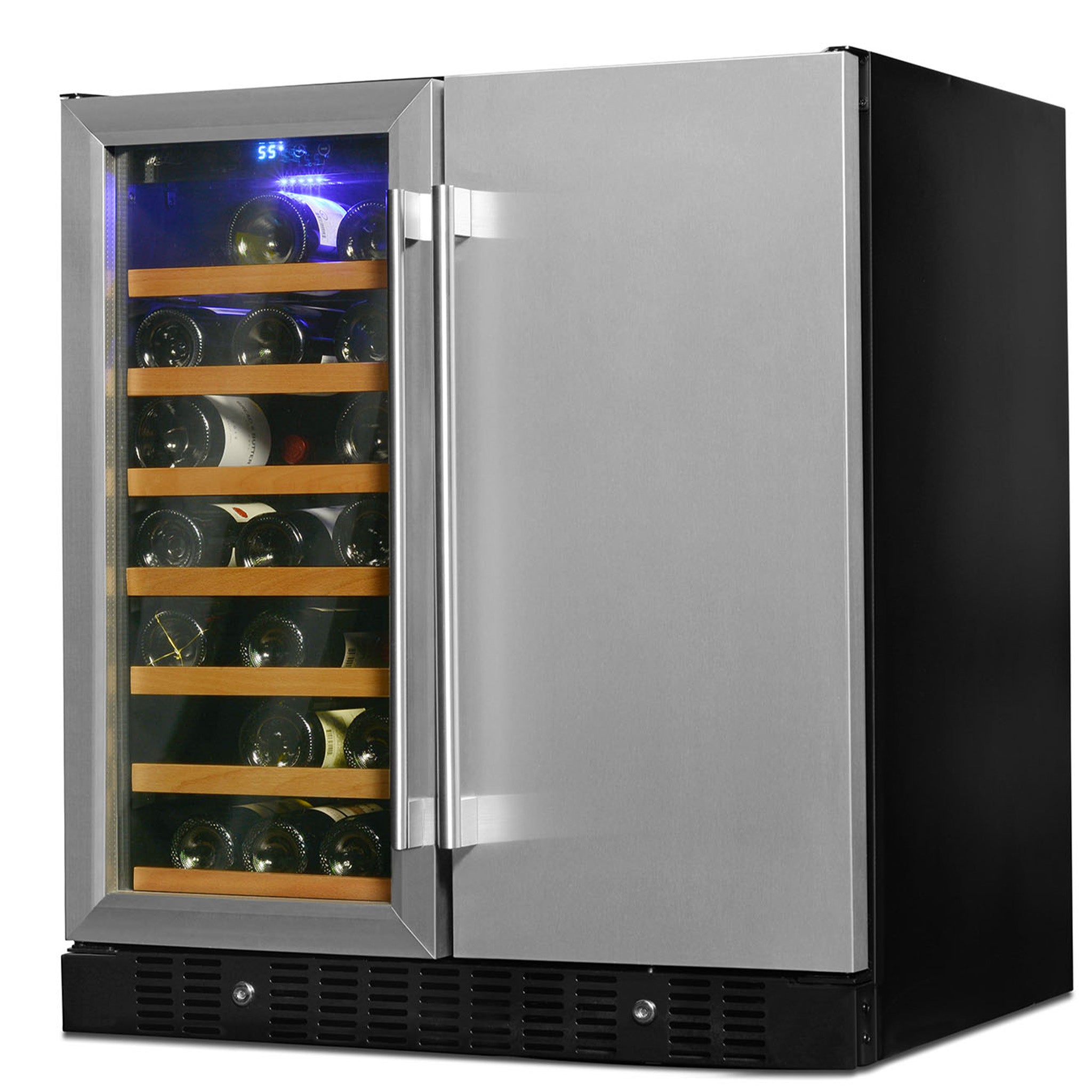 Smith & Hanks - 32" Dual-Zone Built-In/Freestanding Stainless Steel Wine & Beverage Center (RE100050)