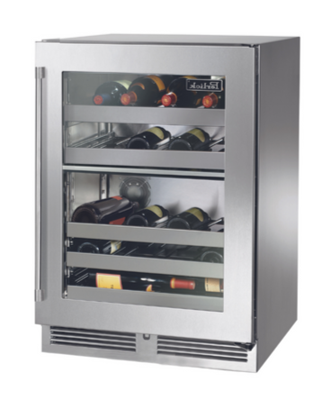 Perlick - 24" 32-Bottle Dual-Zone Outdoor Undercounter Stainless Steel Wine Cooler (HP24DO-4)