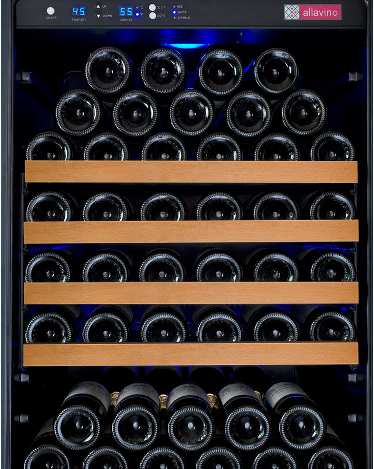 Allavino - 47" 344-Bottle Four-Zone Side by Side Wine Cooler (BF 2X-VSWR172) FlexCount II Tru-Vino