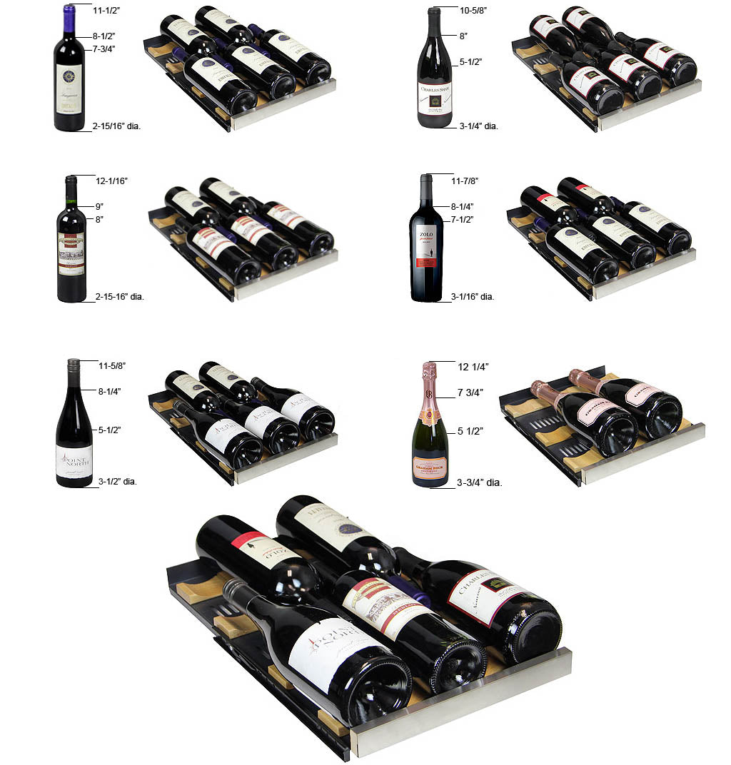 Allavino - 15"  30-Bottle Single-Zone FlexCount II Tru-Vino Black Wine Cooler (AO VSWR30-1BR20)