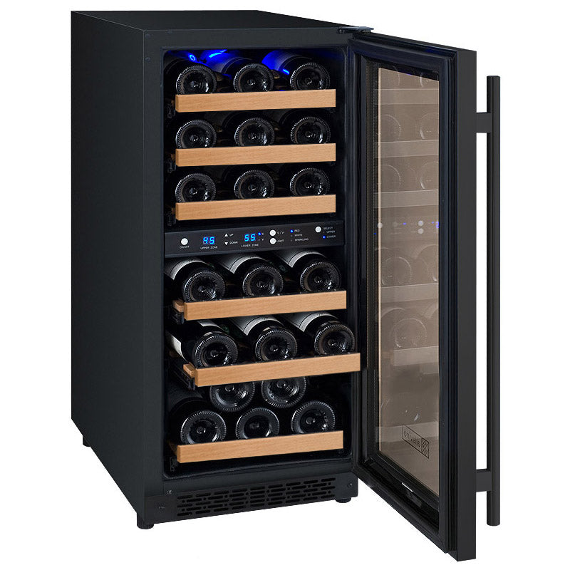 Allavino - 15"  30-Bottle Dual-Zone FlexCount II Black Wine Cooler (AO VSWR30-2BR20)
