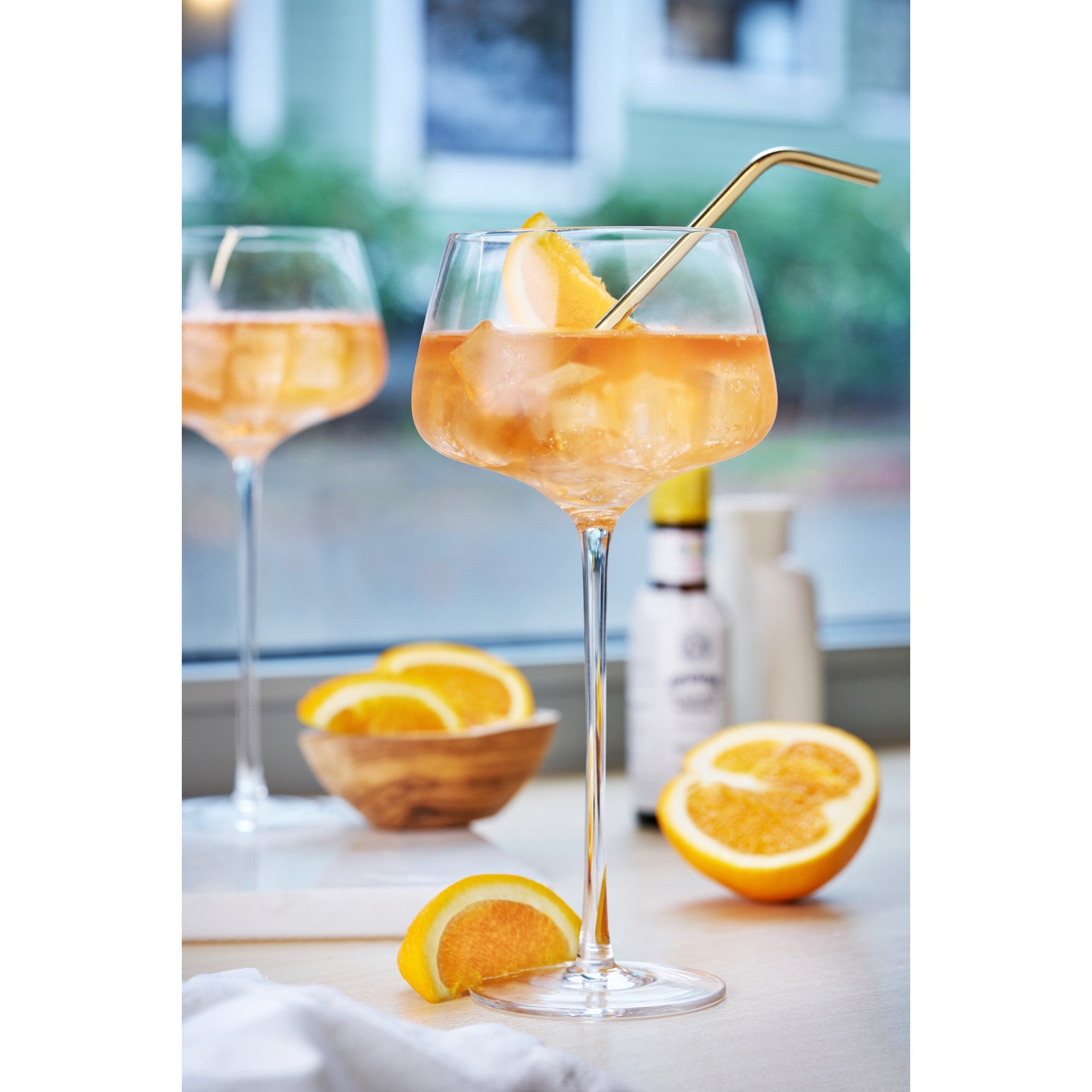 Angled Crystal Amaro Spritz Glasses by Viski® (9428) Drinkware Viski