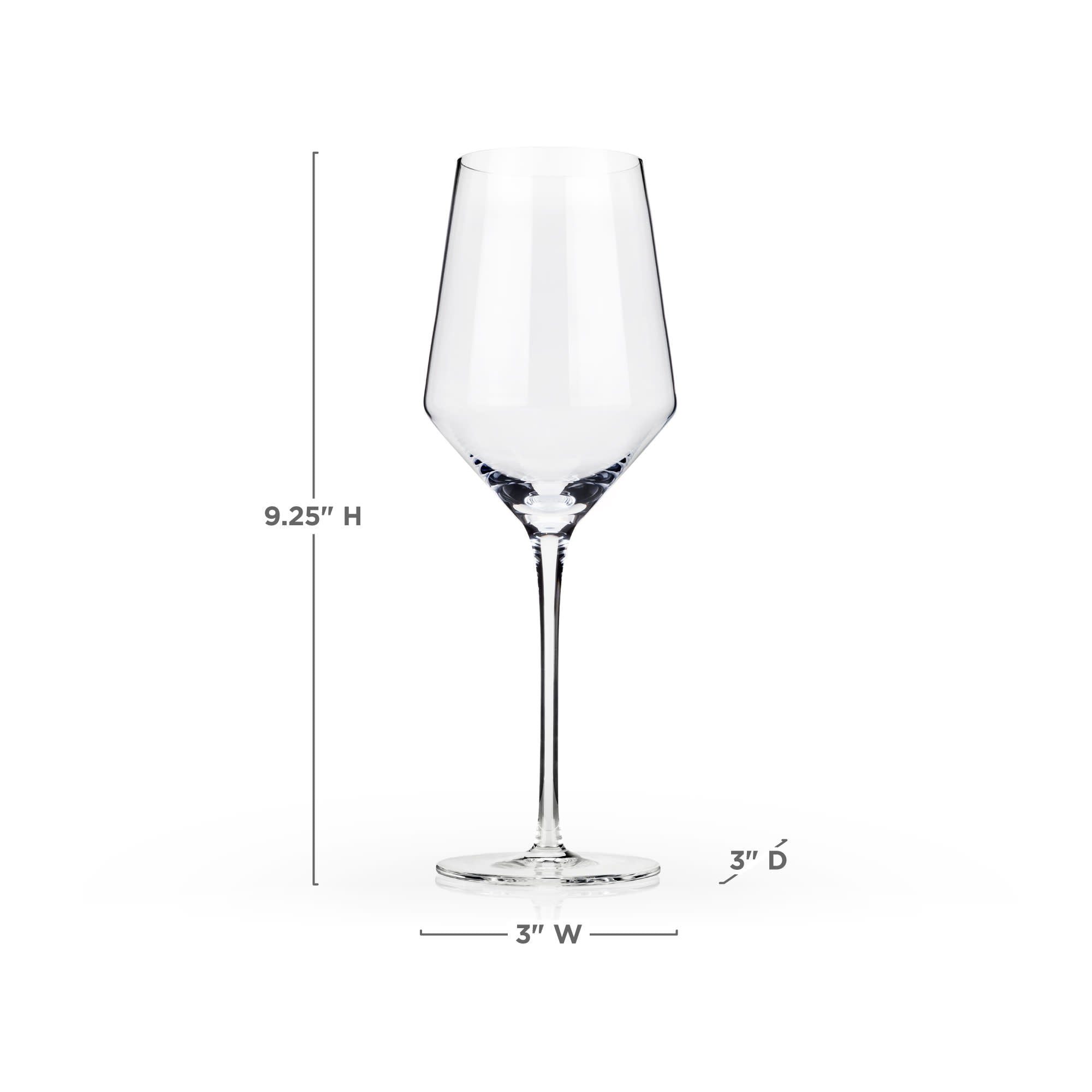 Angled Crystal Chardonnay Glasses by Viski® (4529) Drinkware Viski