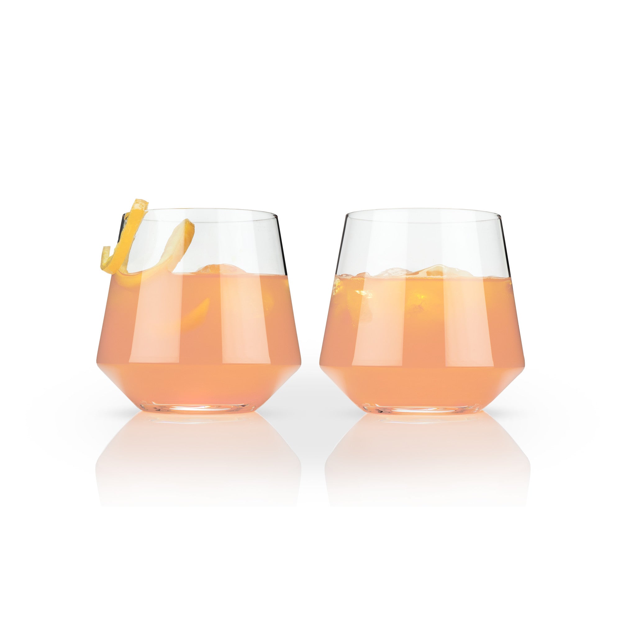 Angled Crystal Cocktail Tumblers by Viski® (4527) Drinkware Viski