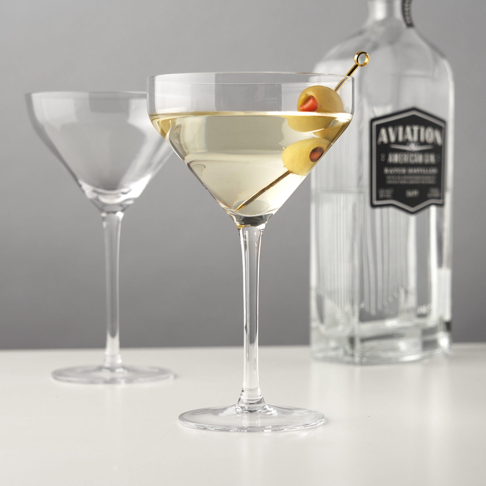 Angled Martini Glasses by Viski (1083) Drinkware Viski
