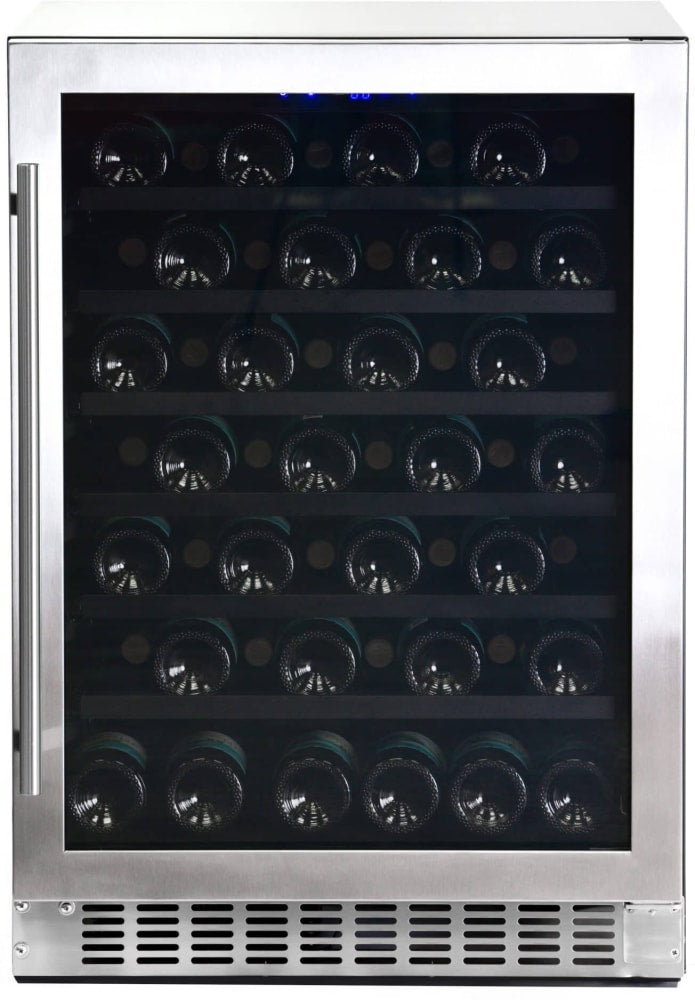 Azure - 24" 54 Bottle Single Zone Wine Cooler w/ Stainless Steel Glass Door (A224WC-S)