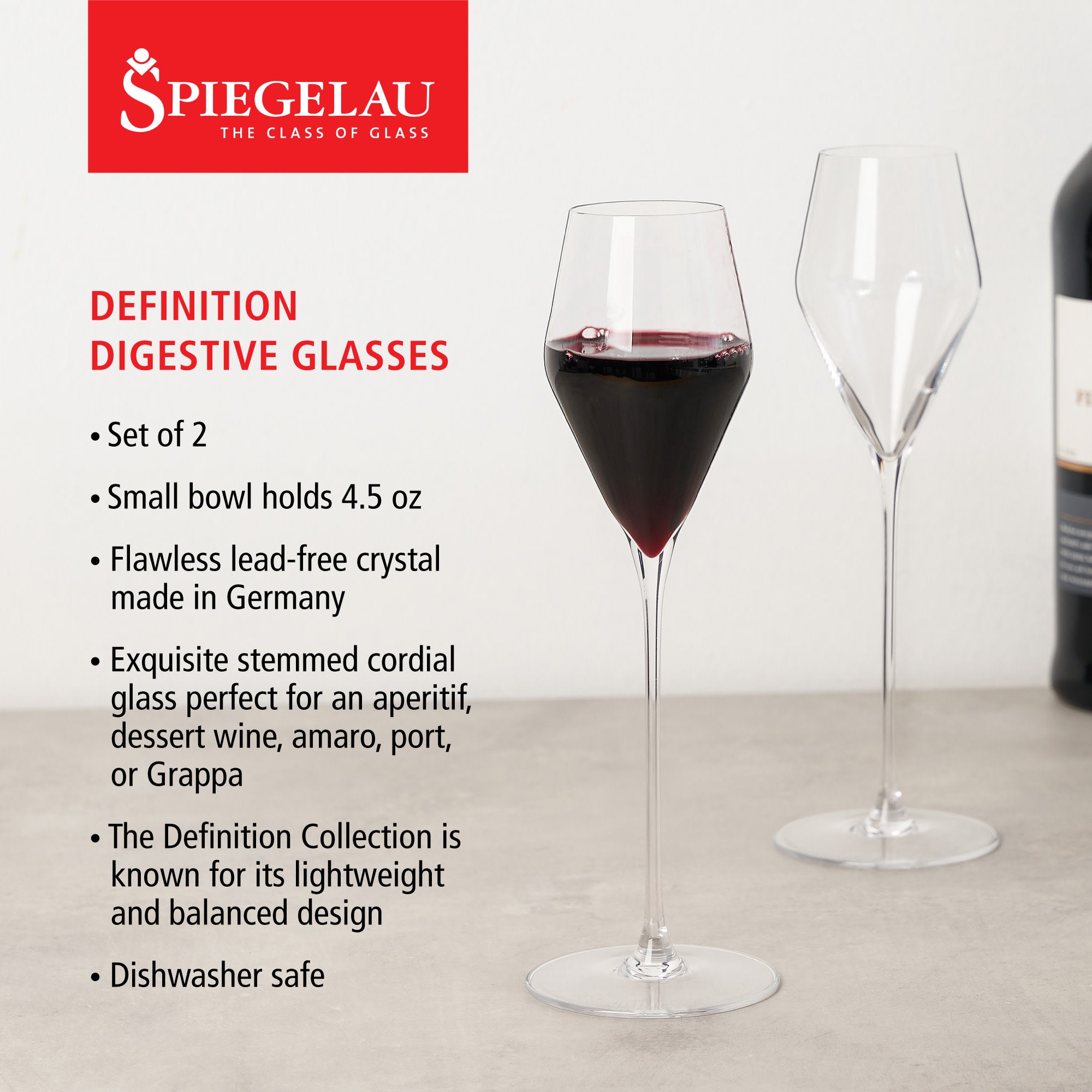Spiegelau Definition 4.5 oz Digestive Glass, set of 2 (1350166)