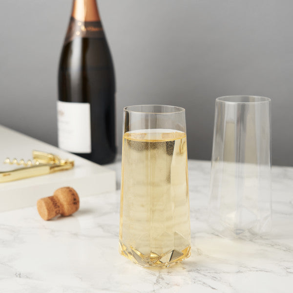 Faceted Crystal Stemless Champagne Flutes by Viski® (2215)