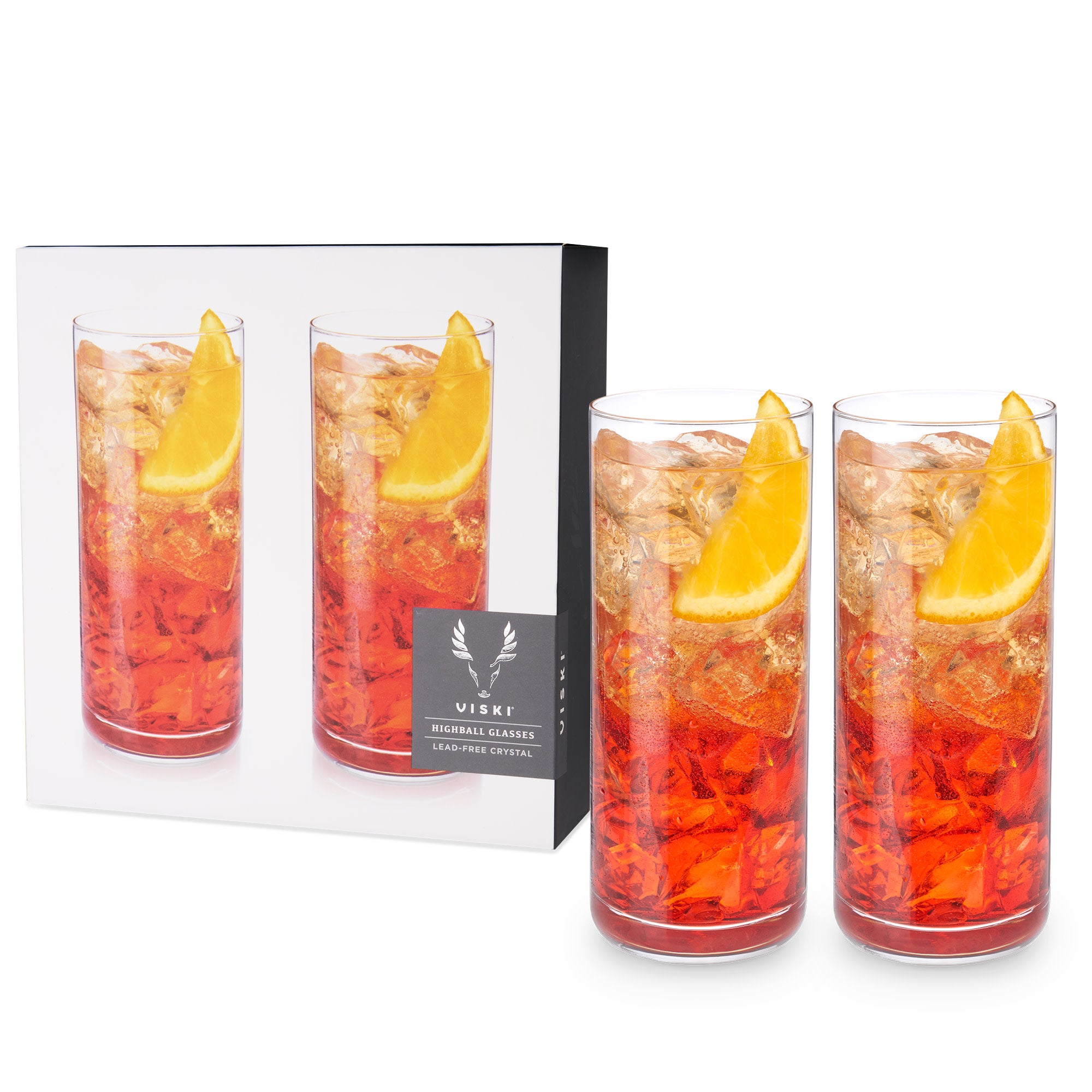 Crystal Highball Glasses by Viski® (9838) Drinkware Viski