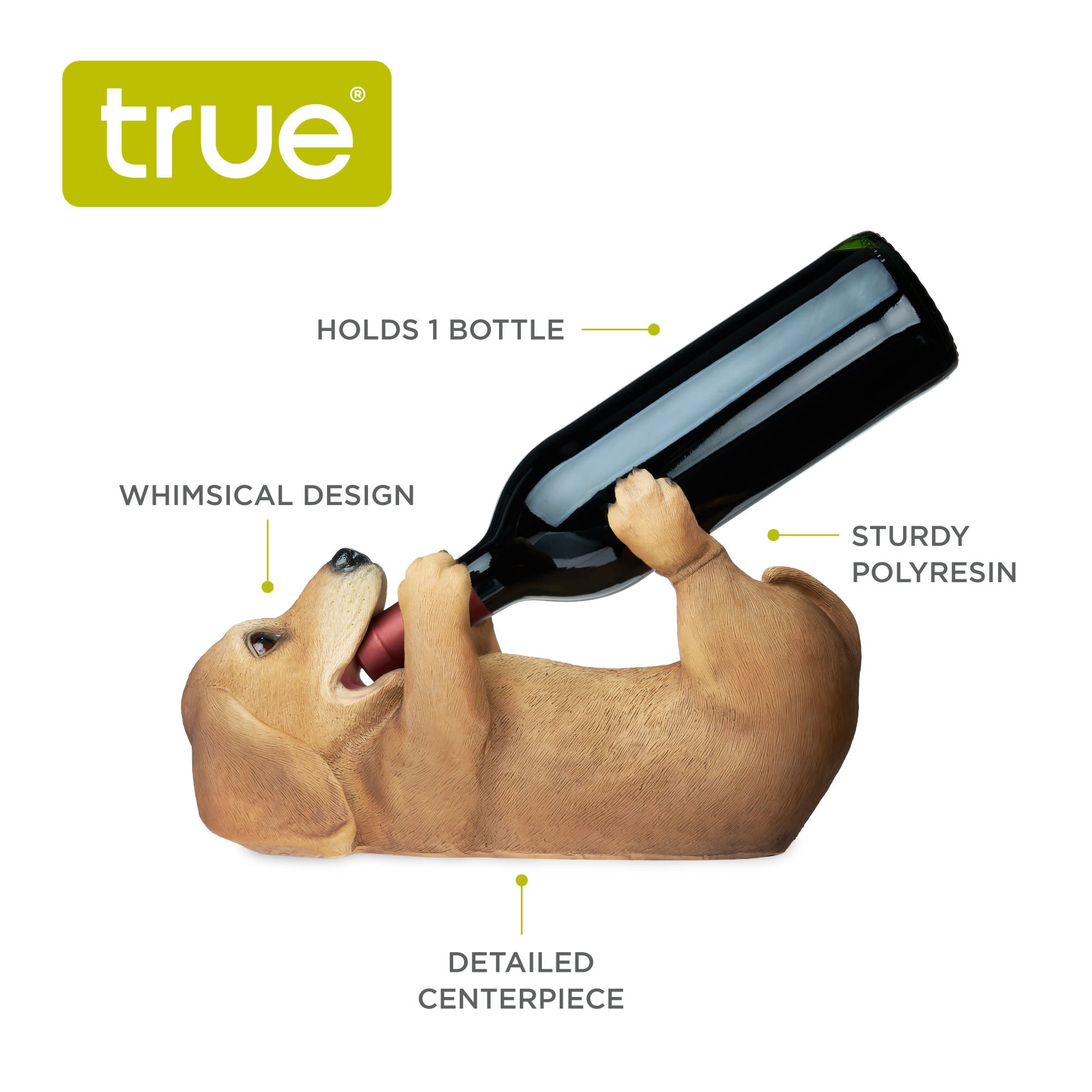 Dachshund Wine Bottle Holder by True (5432) Wine Accessories True