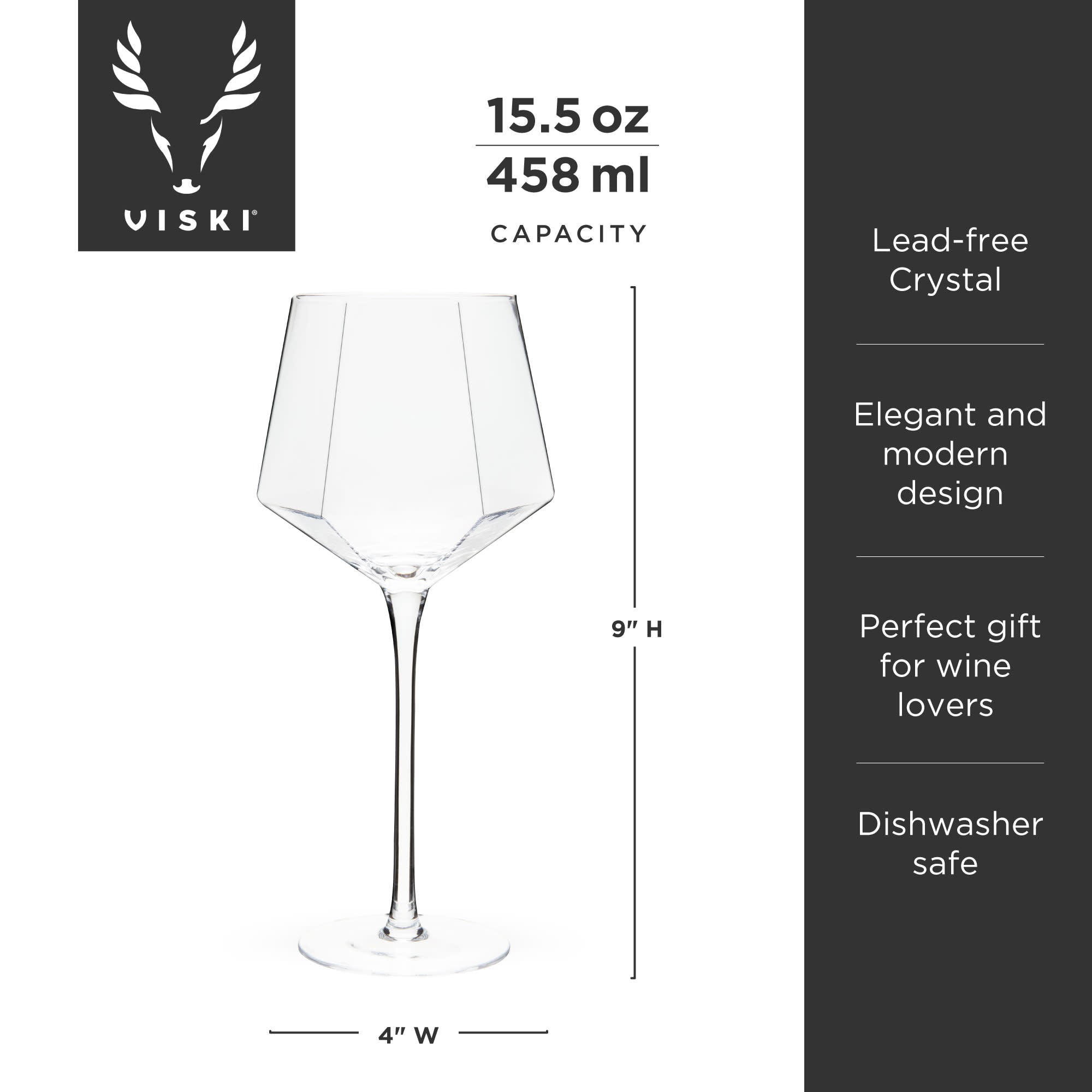 Seneca Wine Glass by Viski (11080)