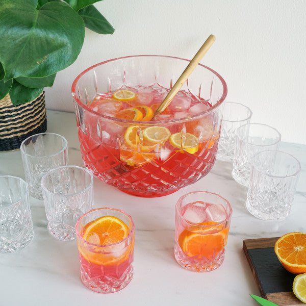 Admiral Punch Bowl with 8 Tumblers by Viski (11039)
