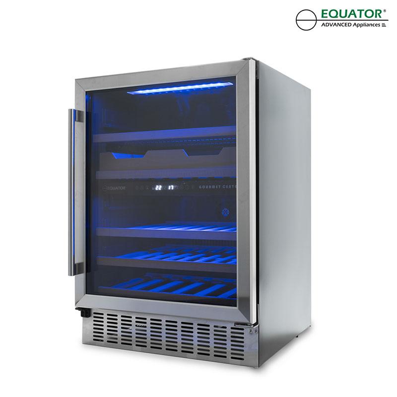 Equator Advanced Appliances - 43 Bottles Dual Zone Luxury Gourmet Center in Stainless (GC 43) Wine Cooler Equator Advanced Appliance