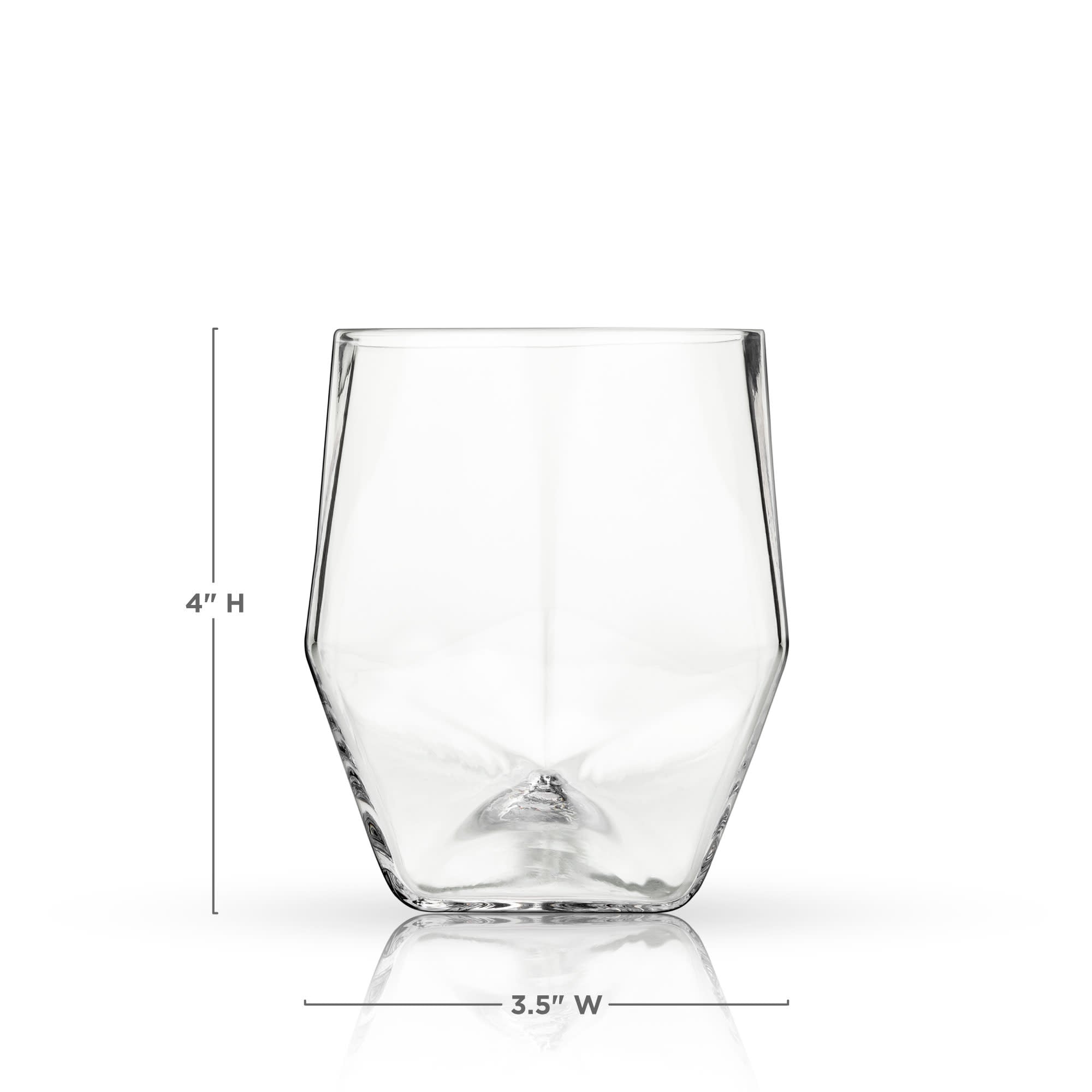 Faceted Crystal Tumblers by Viski® (4343) Drinkware Viski