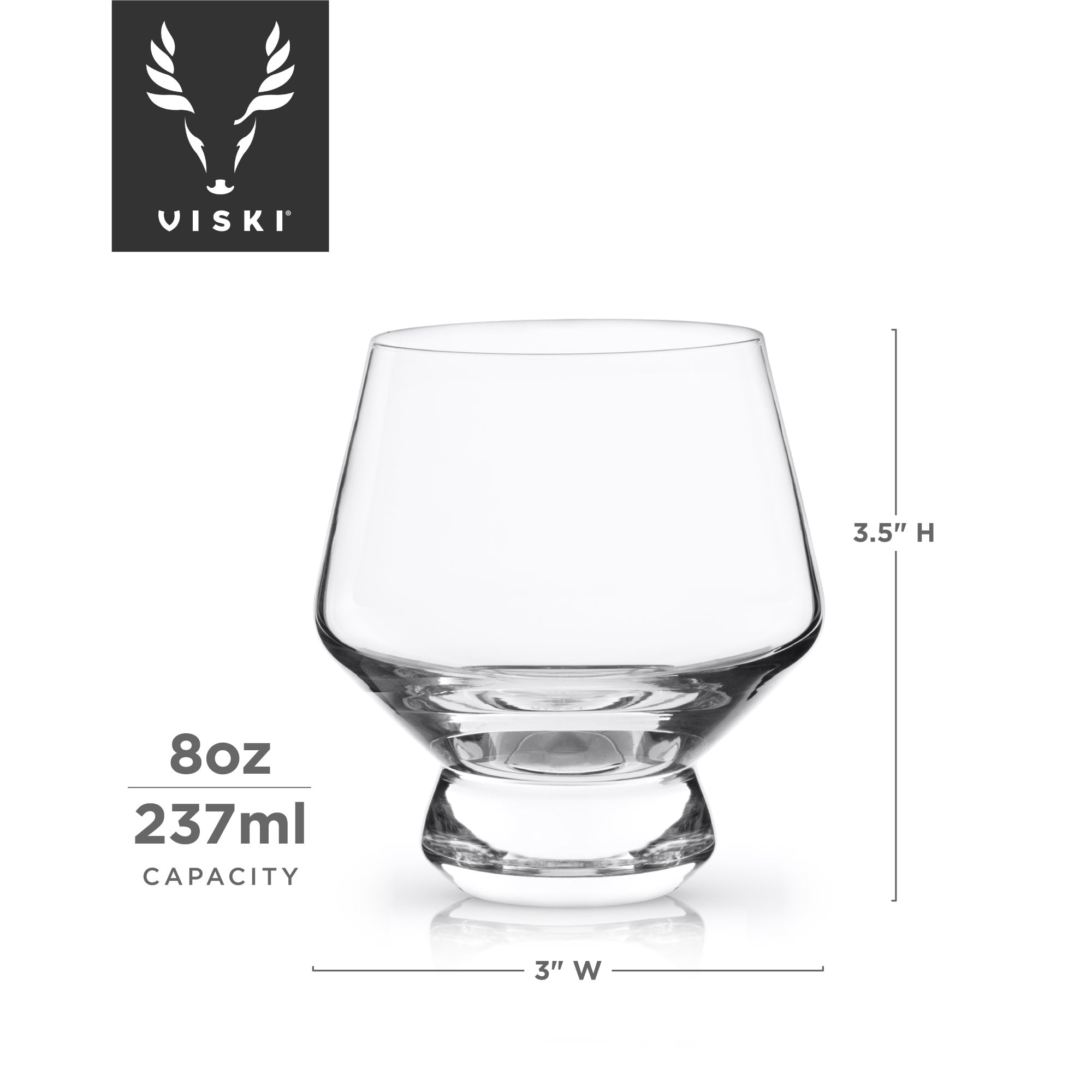 Footed Crystal Punch Cups by Viski® (6448) Drinkware Viski