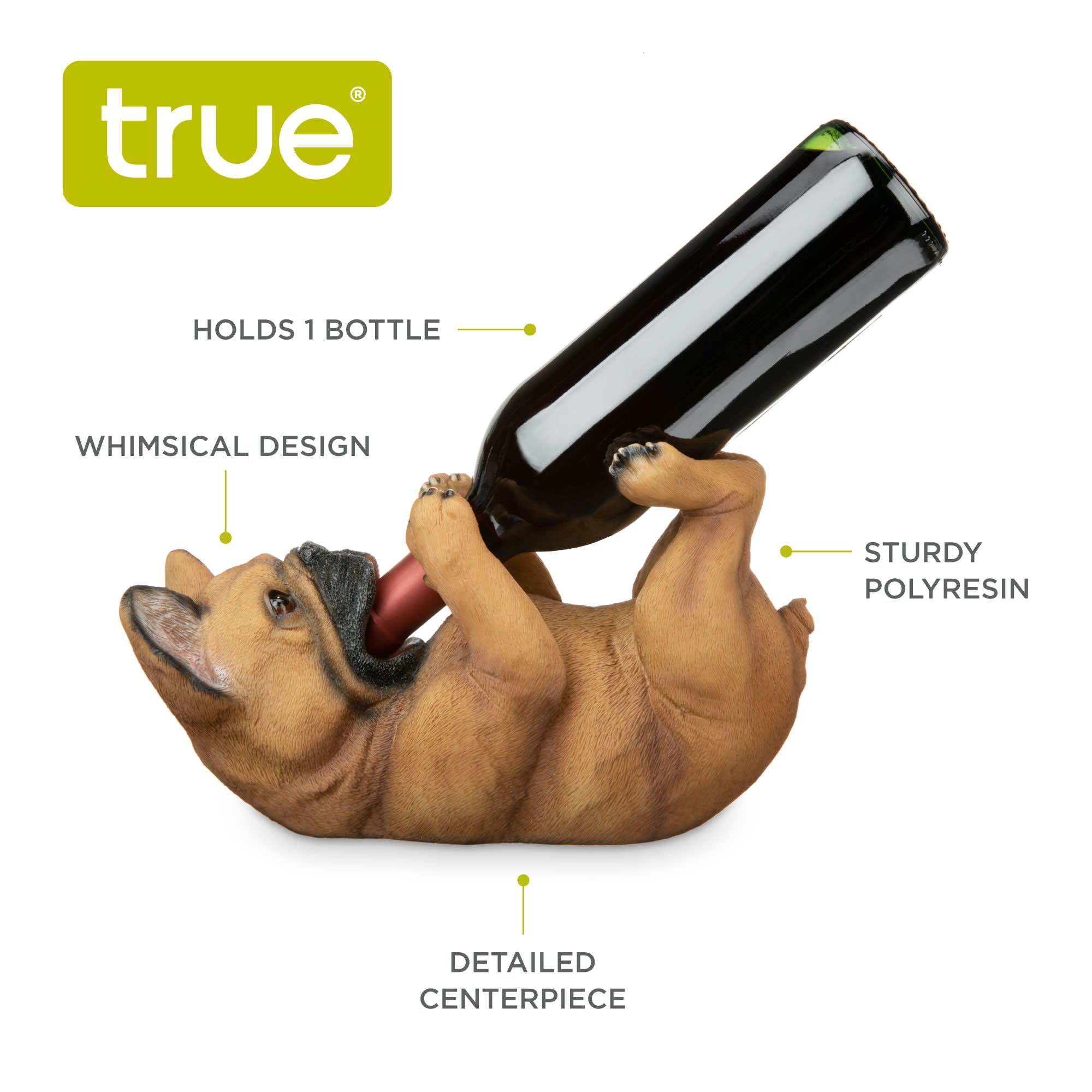 French Bulldog Wine Bottle Holder by True (8121) Wine Accessories True