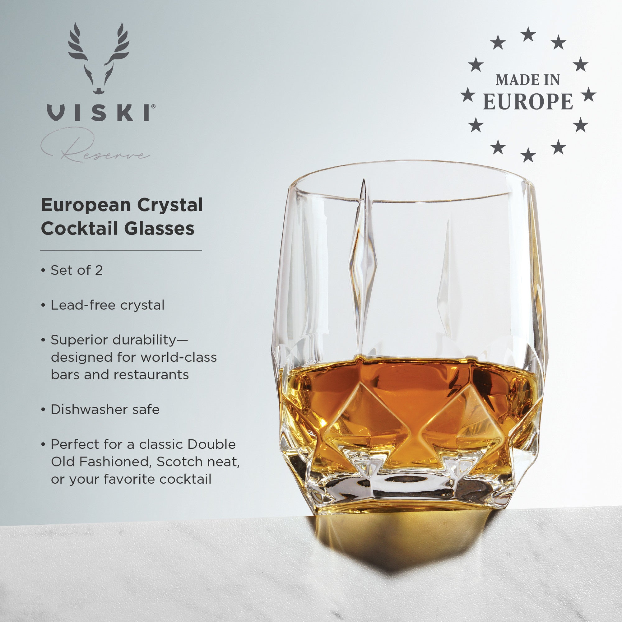 Reserve European Cocktail Glasses by Viski® (11208)