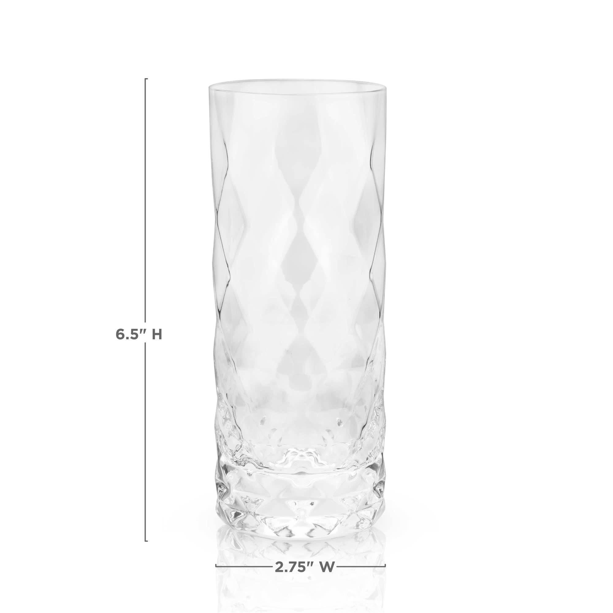 Gem Crystal Highball Glasses by Viski® (5205) Drinkware Viski