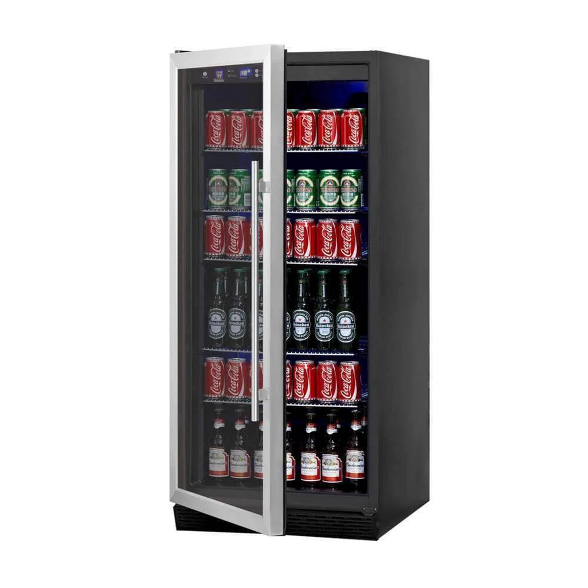 KingsBottle - 24" 484-Can Built-in/Freestanding Single-Zone Tempered Glass Door Beverage Center (KBU100BX)