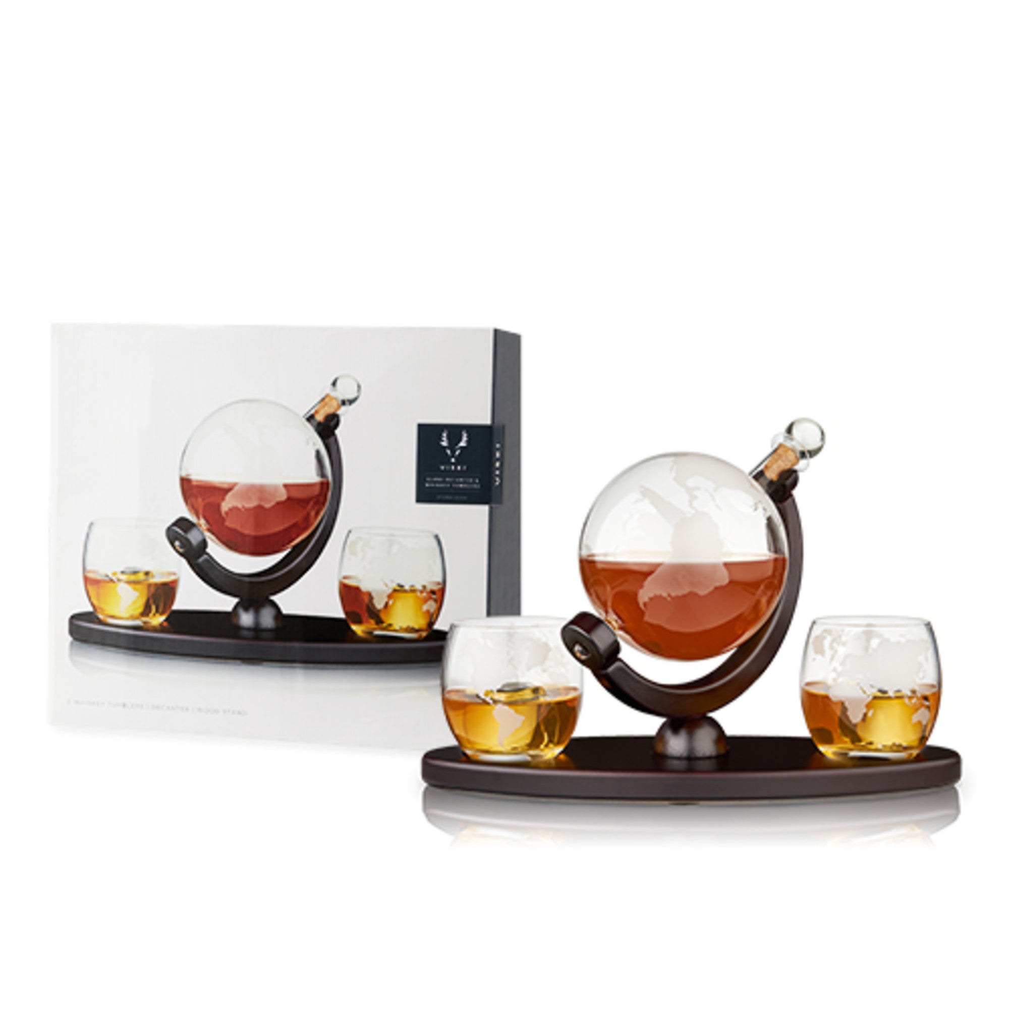 Globe Decanter & Whiskey Tumblers Set by Viski® (5401) Drinkware Viski