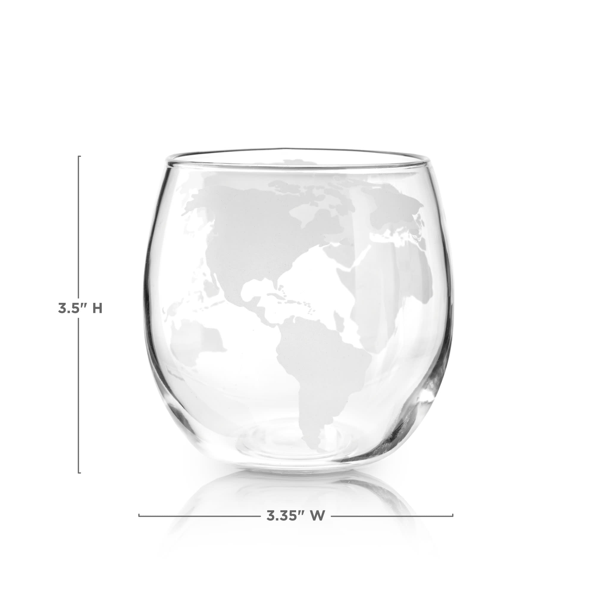 Globe Whiskey Tumblers by Viski® (9039) Drinkware Viski