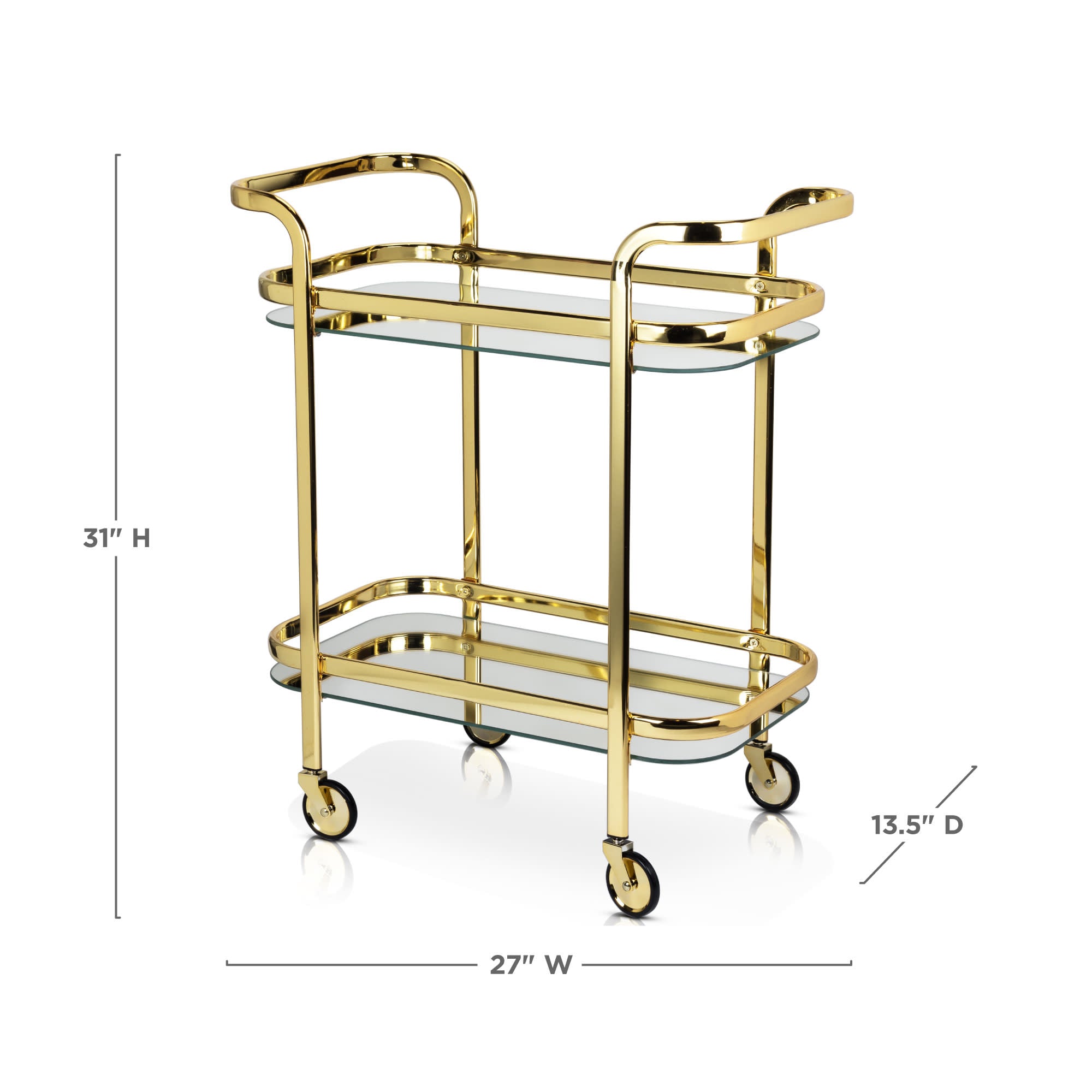 Gold Bar Cart by Viski® (5891) Liquor Accessories Viski