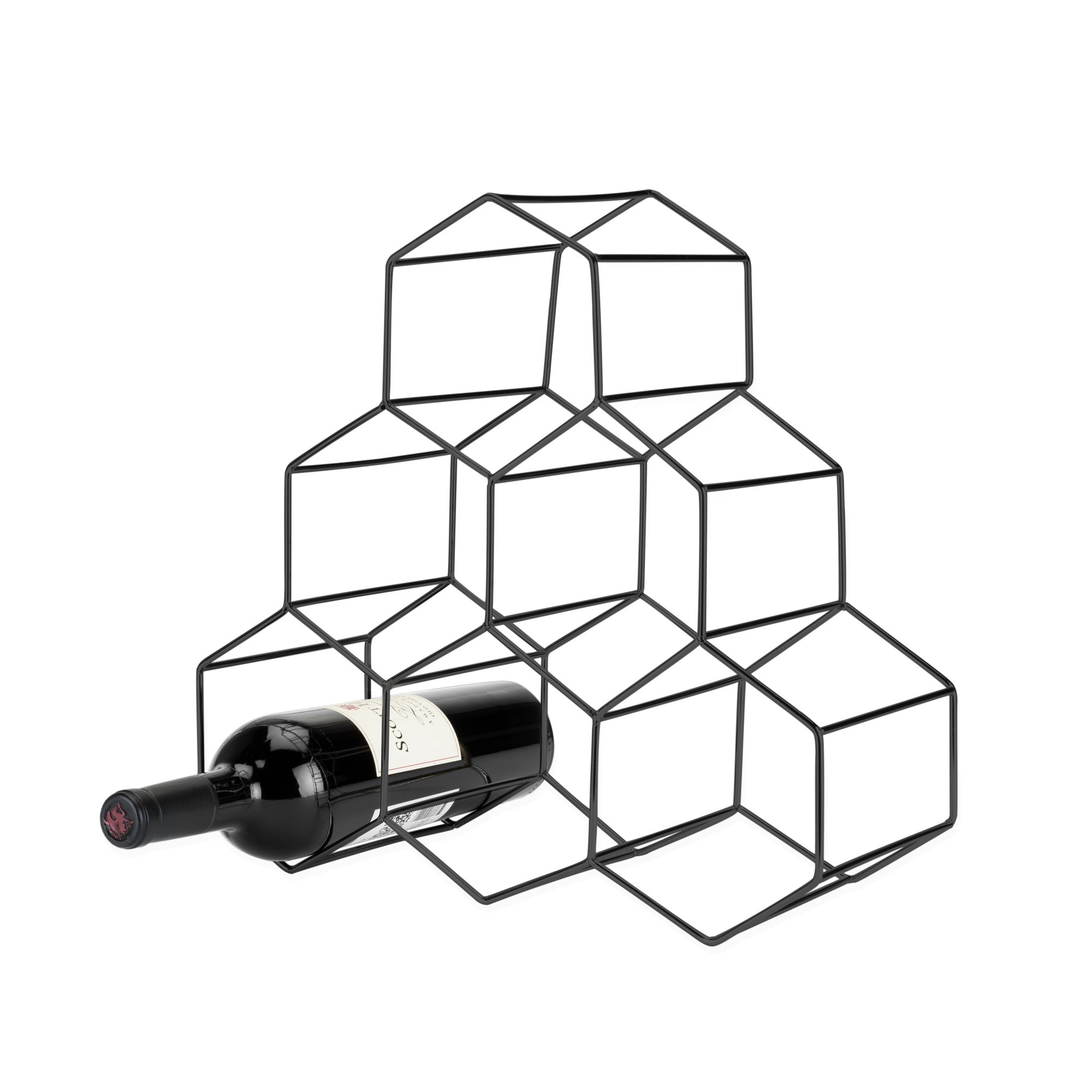 Gunmetal Geo Counter Top Wine Rack by Viski® (10166) Wine Accessories Viski