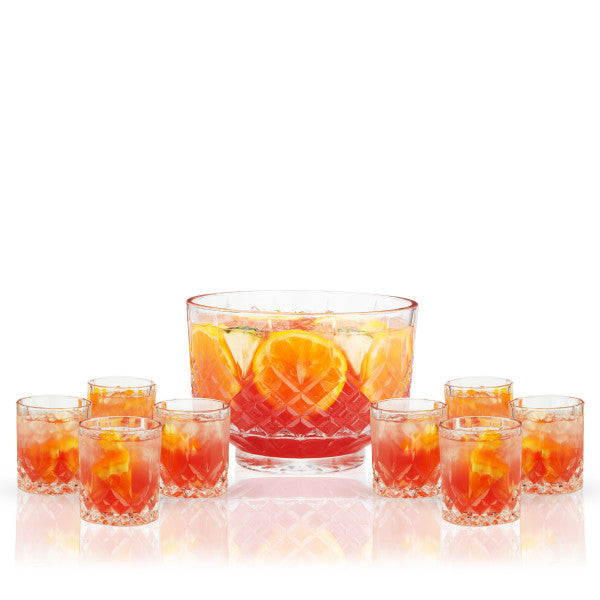 Admiral Punch Bowl with 8 Tumblers by Viski (11039)